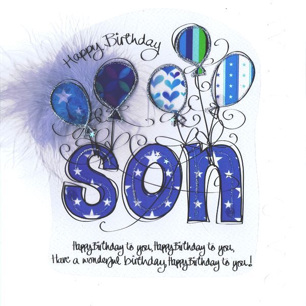 Art Birthday Wishes for Son with Images