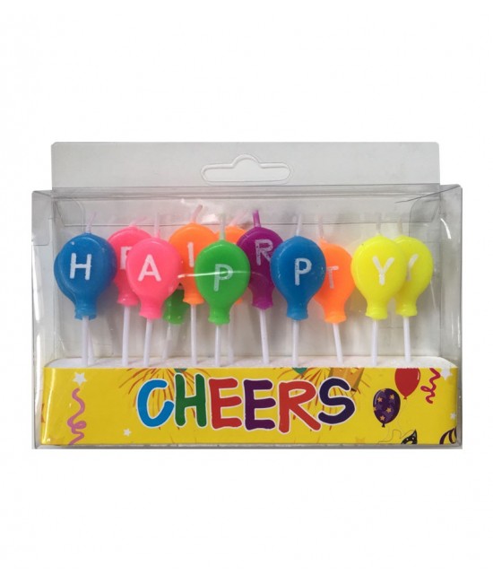 Balloons Happy Birthday Candles