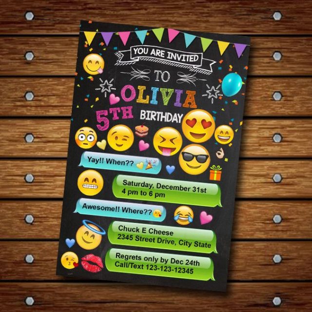 Birthday Emoji invitation