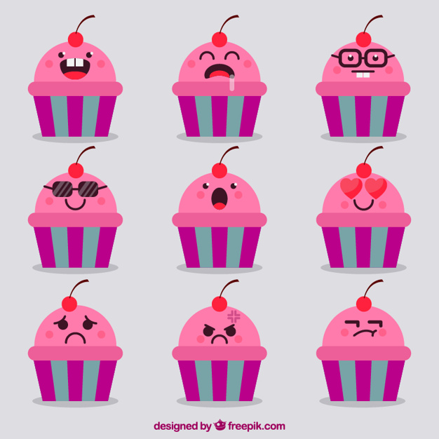 Birthday Emoji – pinky cupcake