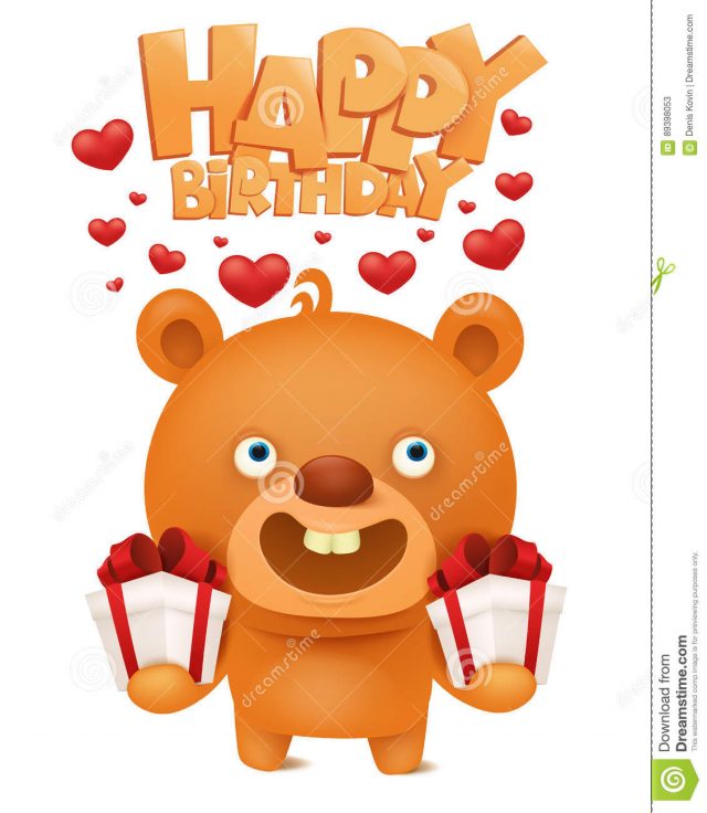 Birthday Emoji – teddy bear