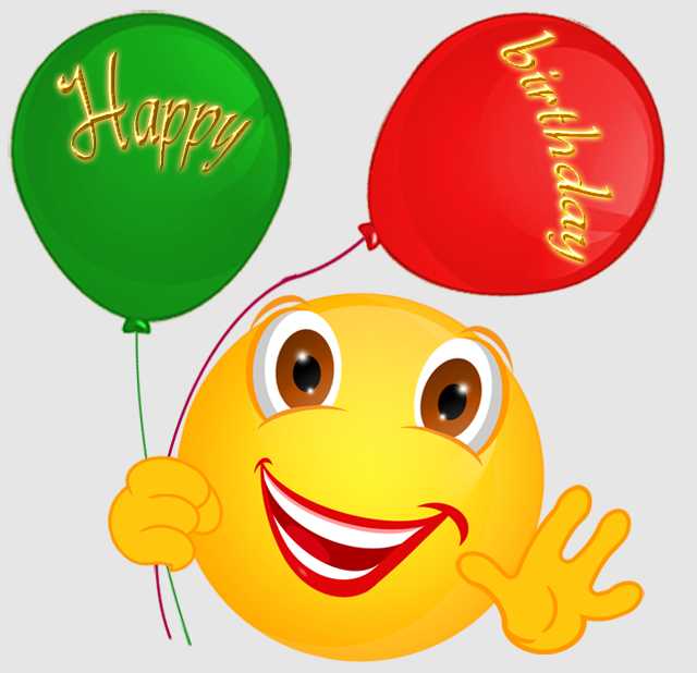 Birthday Emoji with balloons