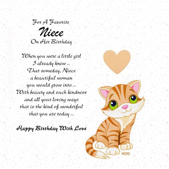 Birthday Niece Wishes – kitten