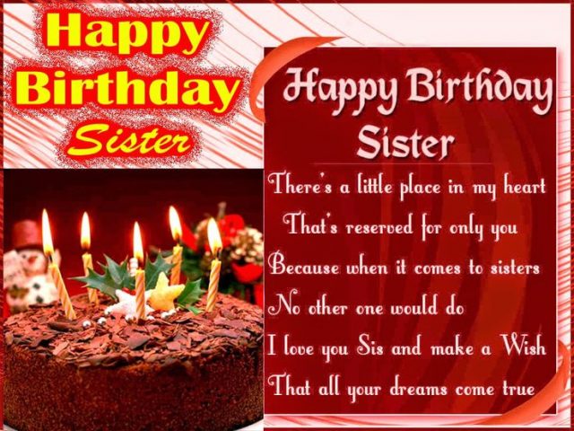 Birthday Wishes for Sister so cute