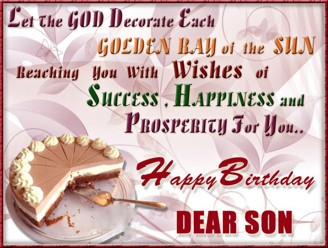 Blessing Birthday Wishes for Son with Images