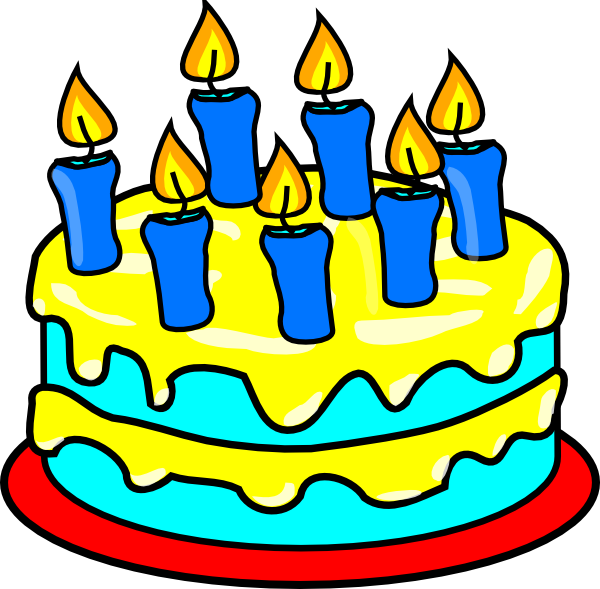 Blue Birthday Cake Clipart