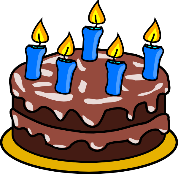 Chocolate Birthday Cake Clipart