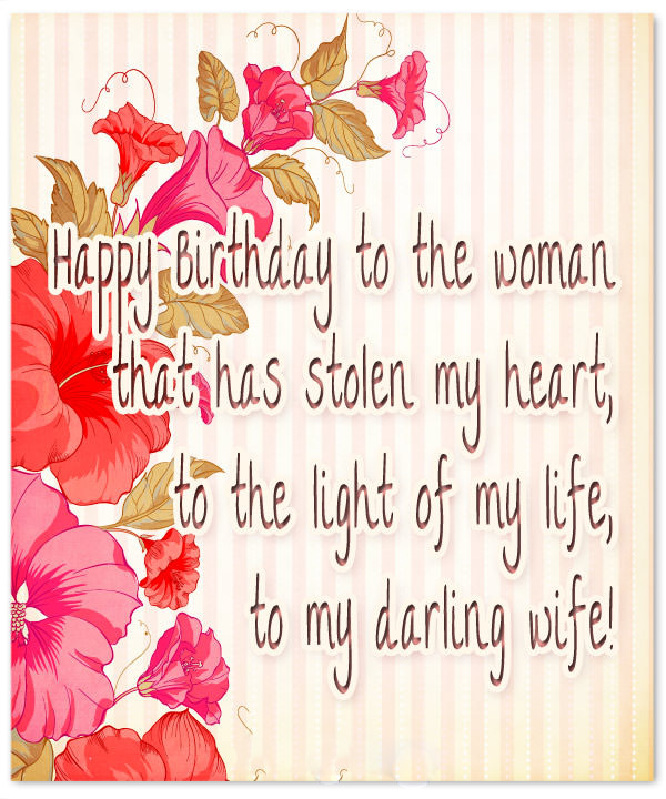 Cute Birthday Wishes for Wife with Images