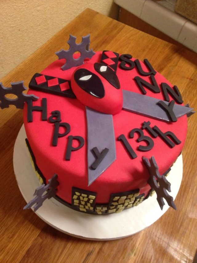 Deadpool birthday cake ideas