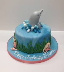 Girly Dolphin birthday cake