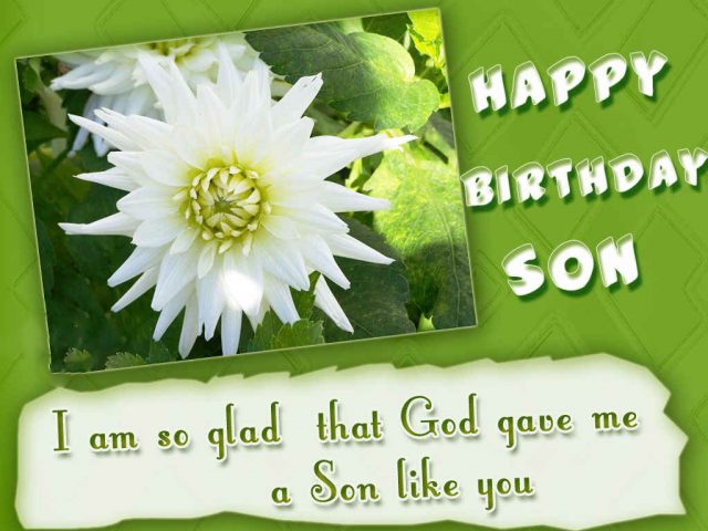 Glad Birthday Wishes for Son with Images