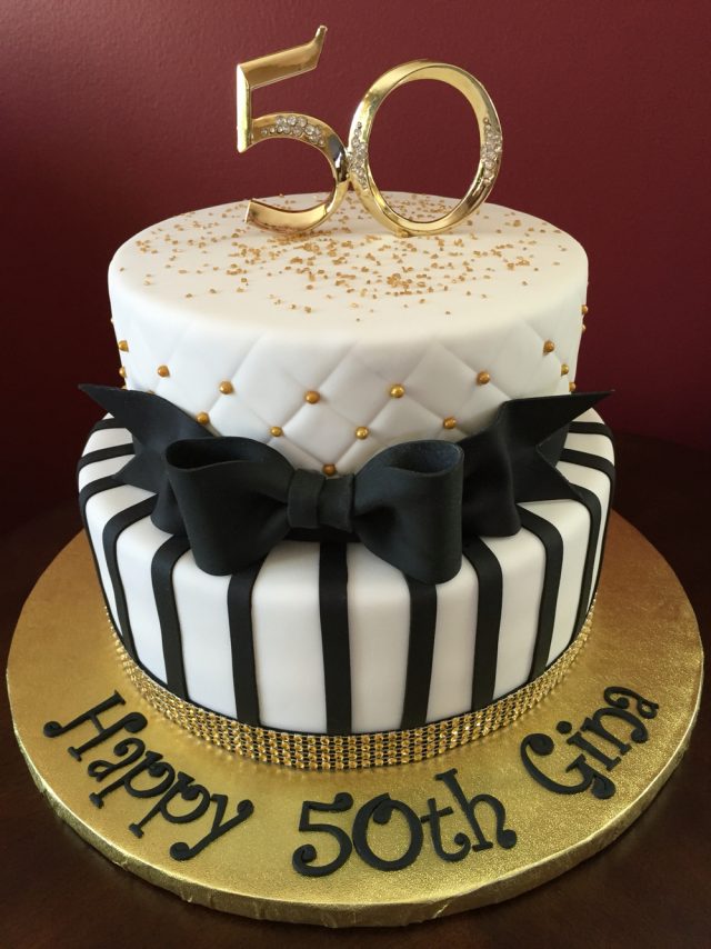 Golden Birthday Cake