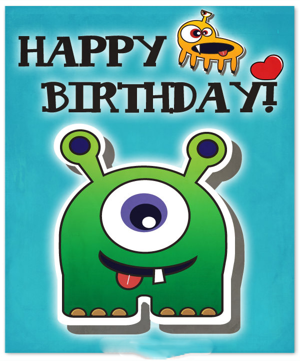 Happy Birthday Boy Images – Cute Monster