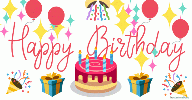 Happy Birthday Cake Gif banner