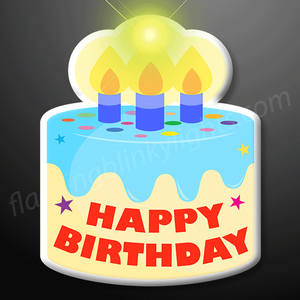 Happy Birthday Candles GIF and birthday cake