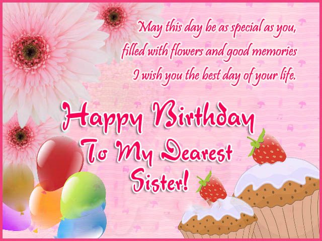 Happy Birthday Wishes for Sister