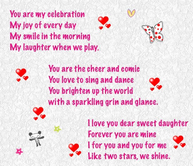 Happy Birthday poems for daughter