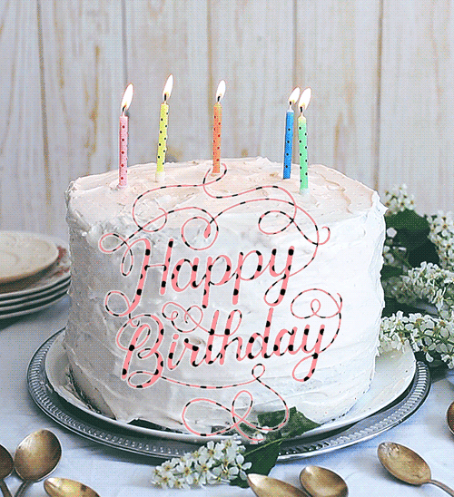 Large Happy Birthday candles gif