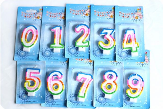 Number Happy Birthday Candles