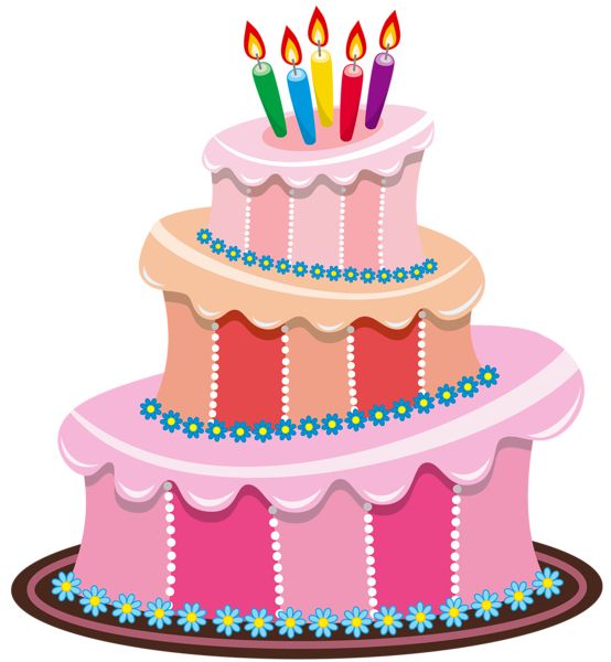 Pinky Birthday Cake Clipart