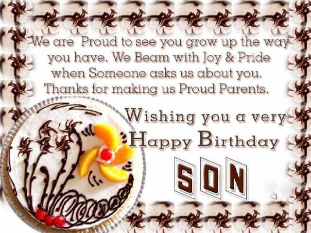Proud Birthday Wishes for Son with Images