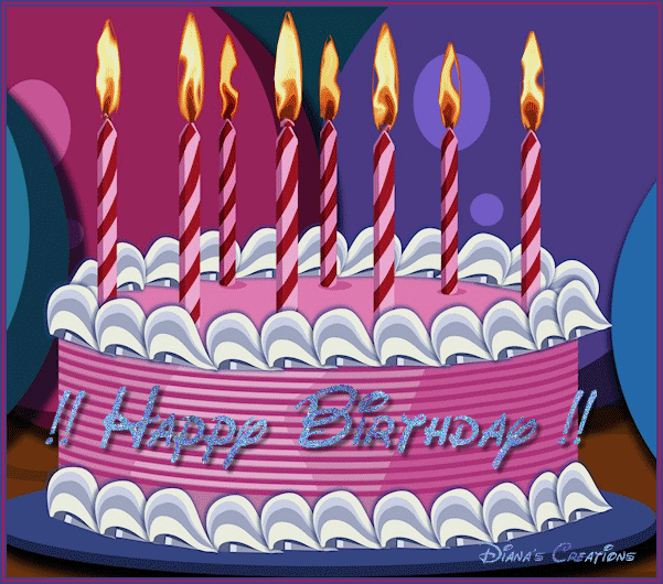 animated Happy Birthday candles gif