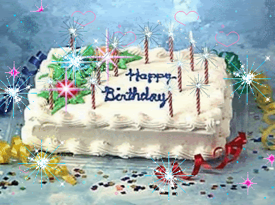 brilliant Happy Birthday Cake Gif