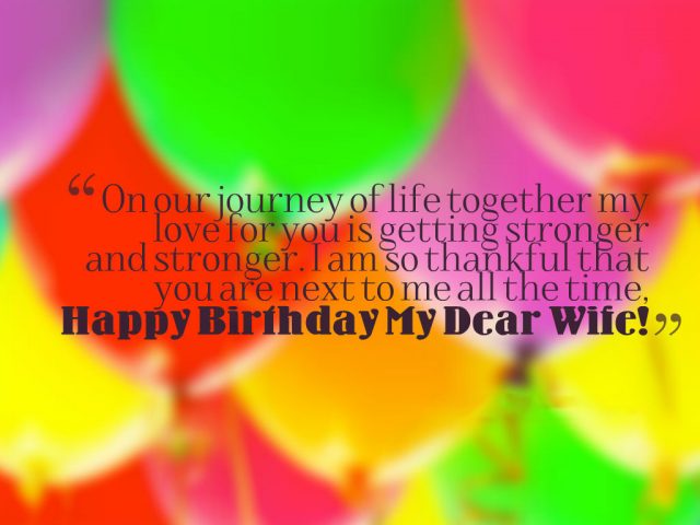 colorful Birthday Wishes for Wife with Images