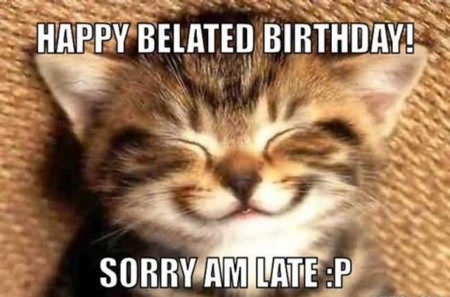 cute happy belated birthday meme