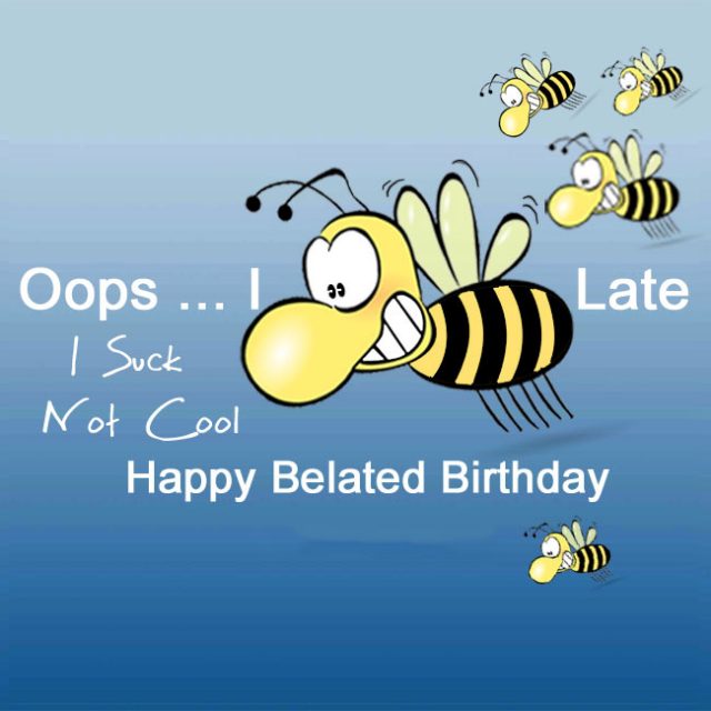 happy belated birthday funny and bees