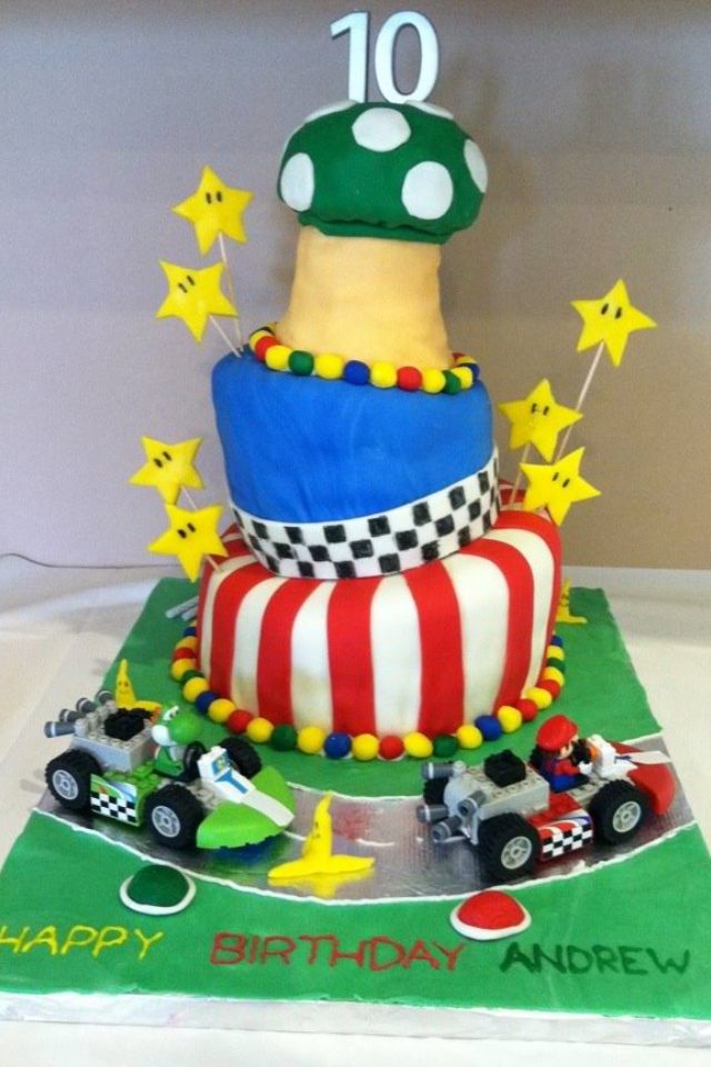 happy birthday cake for boys – Mario