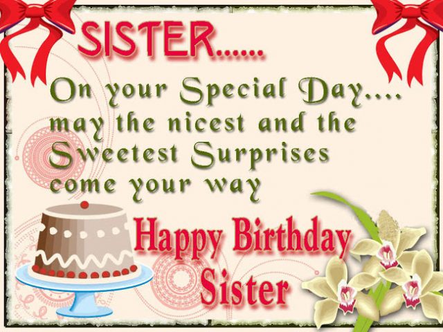 nice Birthday Wishes for Sister