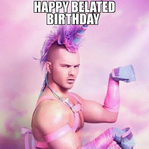pinky happy belated birthday meme