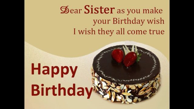simple Birthday Wishes for Sister