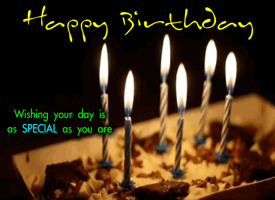 special Happy Birthday candles gif