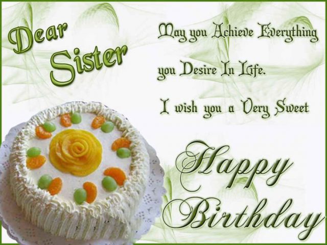 sweet Birthday Wishes for Sister