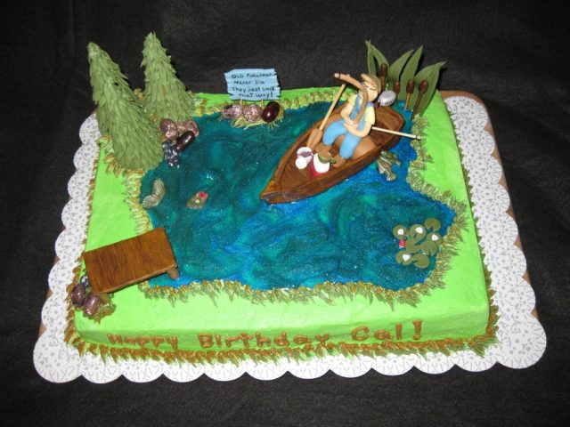 Unique Birthday Cake – fishing man