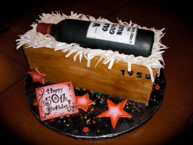 Unique Birthday Cake – wine bottle