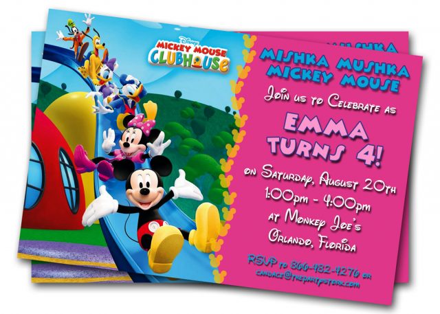 free printable birthday cards – mickey mouse