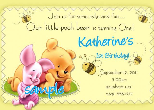 free printable birthday cards – winney the Pooh