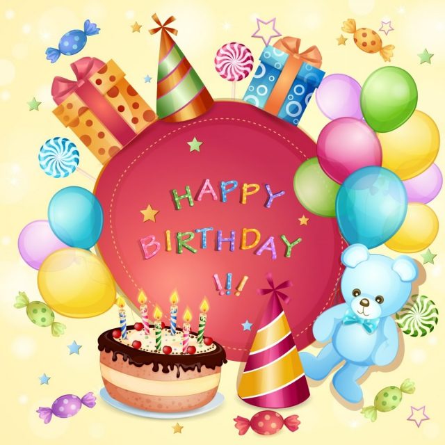 happy birthday pictures for kids with Teddy