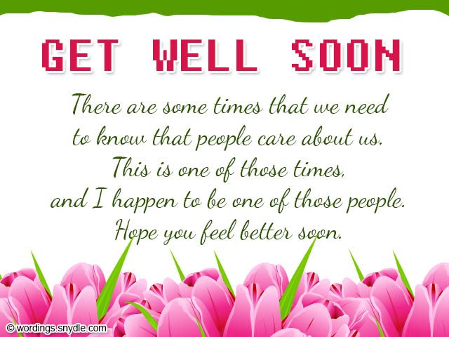 tender get well soon messages